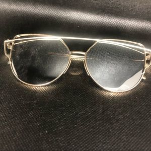 Gold & Grey Aviator style Sunglesses
